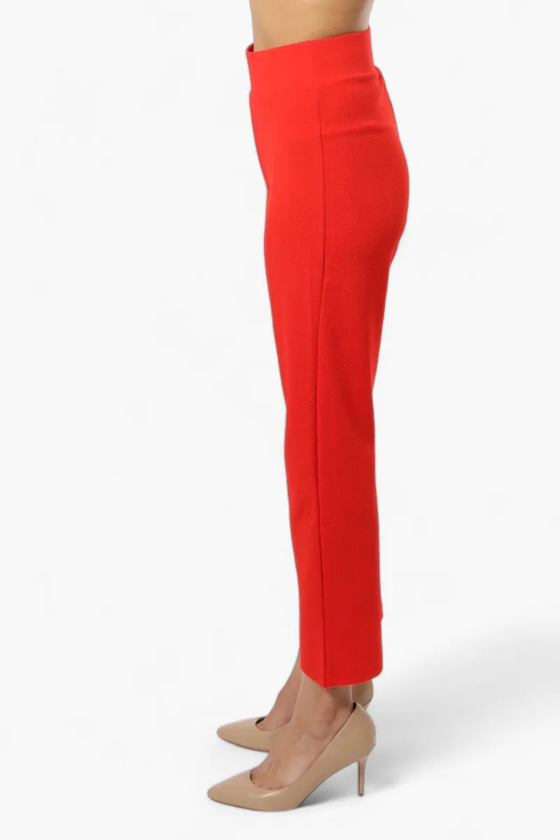 Impress Basic Wide Leg Pants - Red