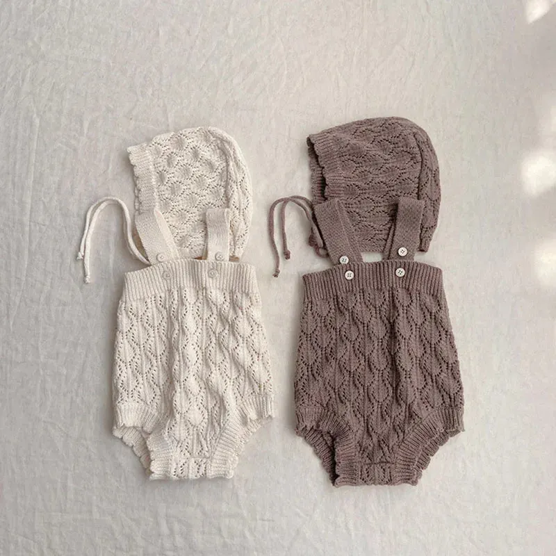 Infant Knit Bodysuits & Hat