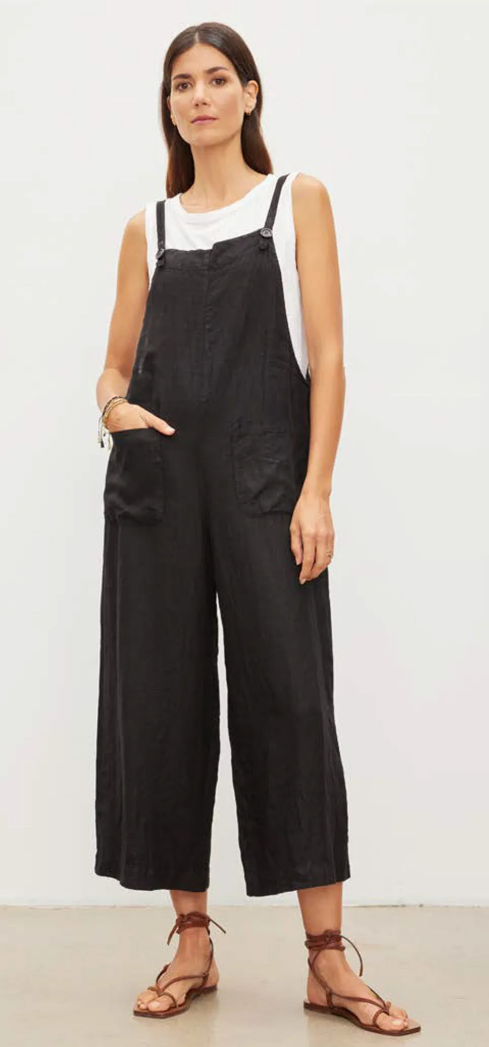 ISABEL Tie Strap Jumpsuit in Black