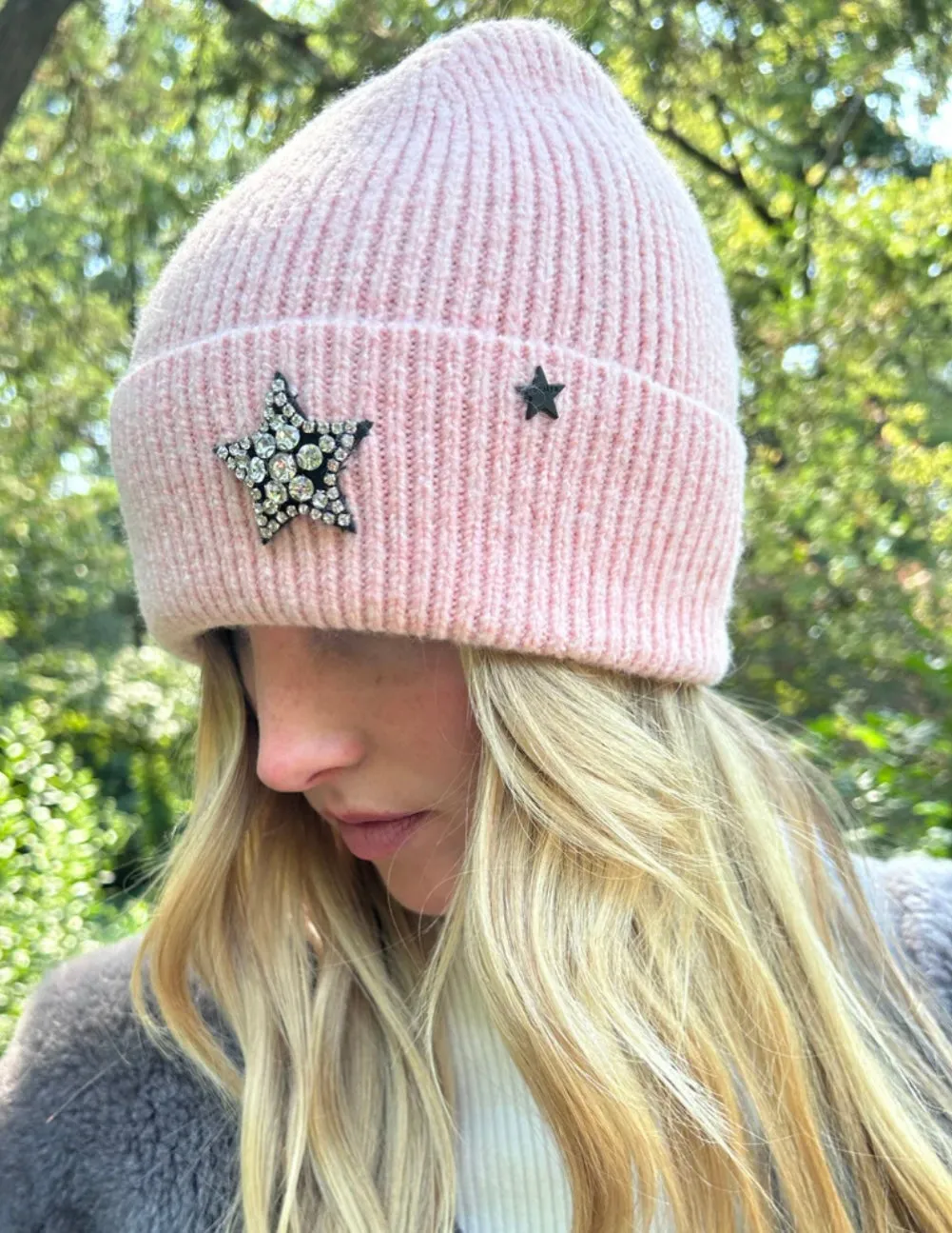 JOCELYN Blush Moonlight Knit Hat