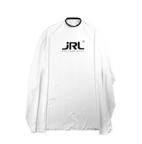 JRLprofessional Cutting Cape white with Black Pin Strips