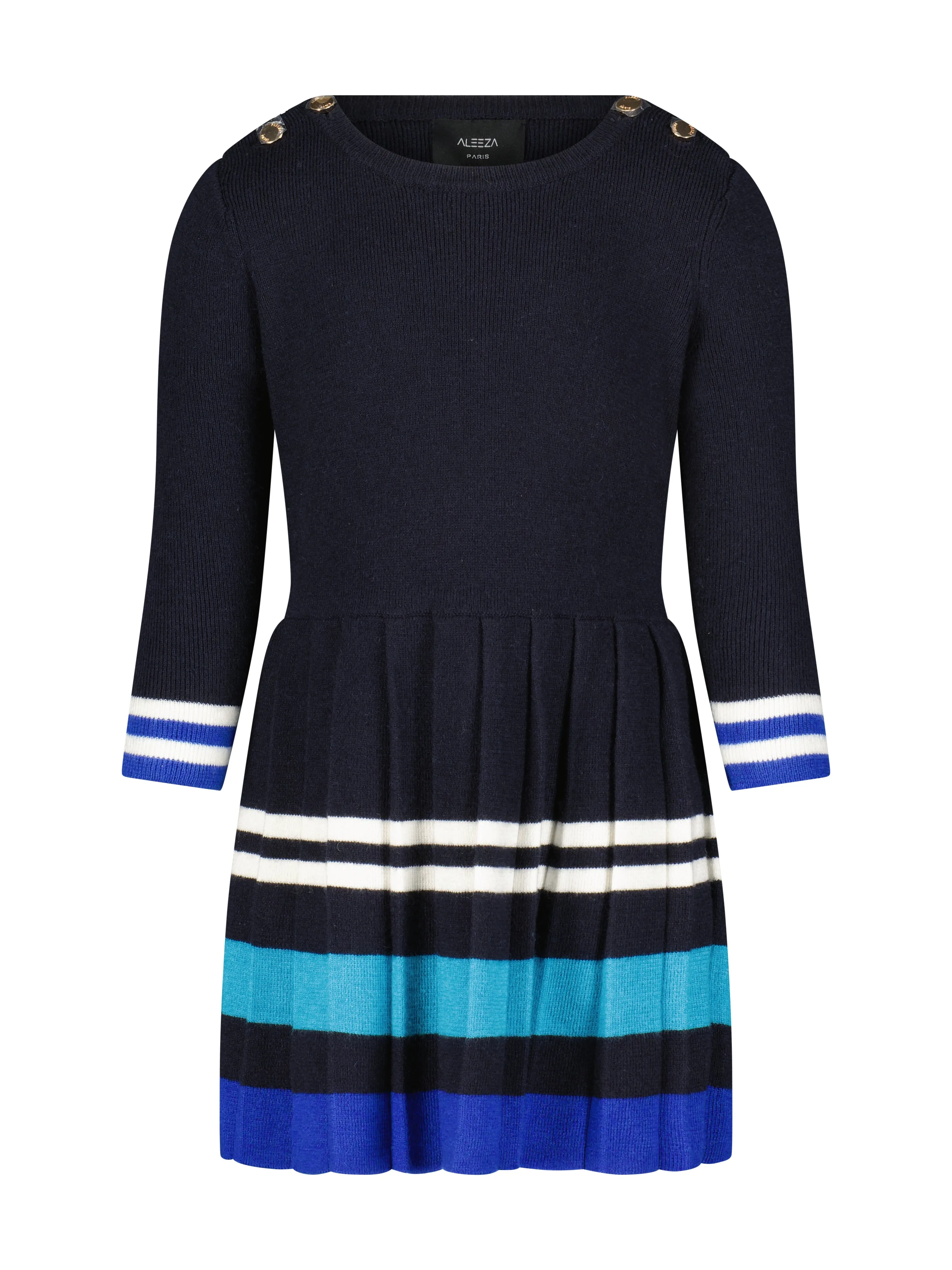 Kids Pleated Knit Dress