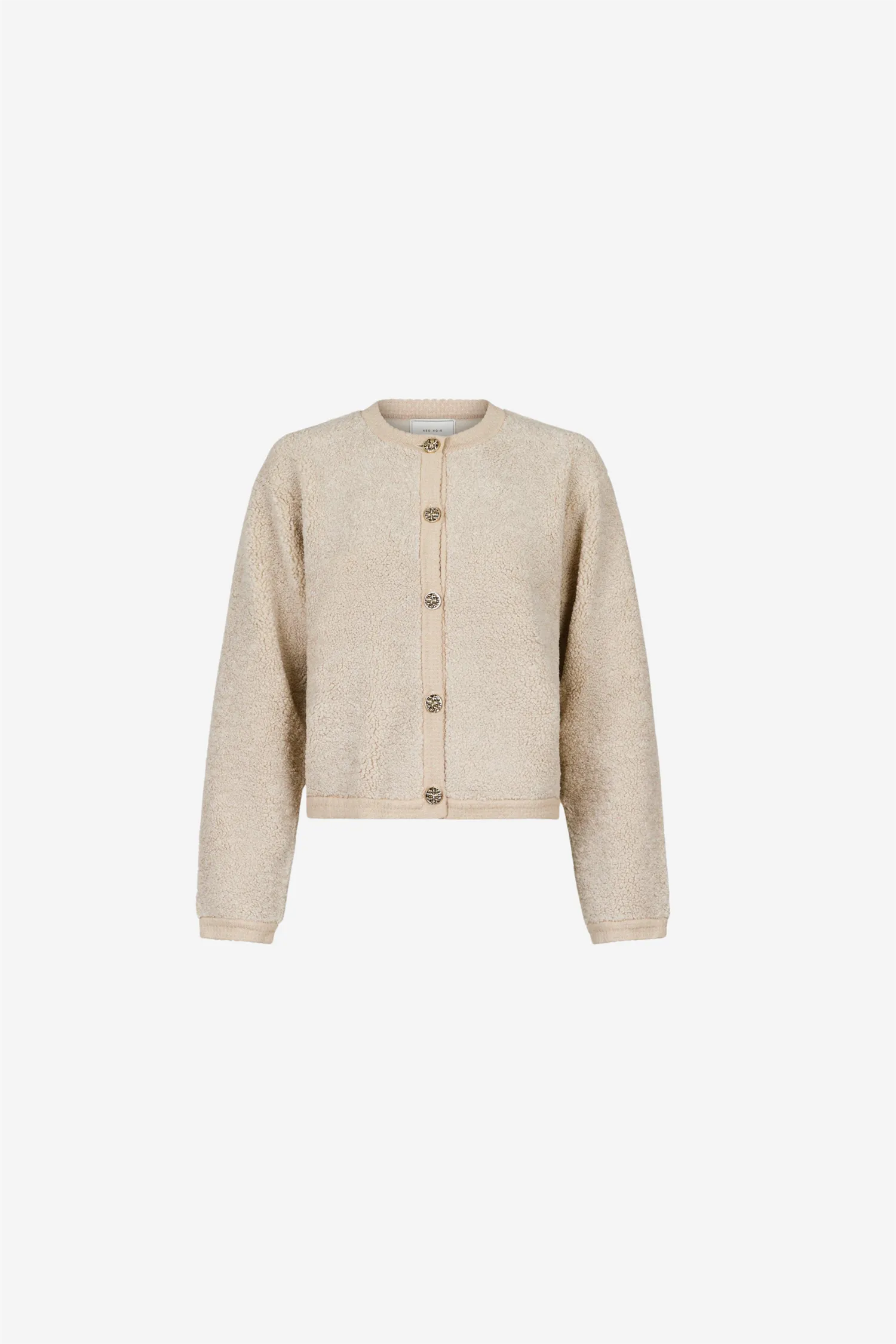 Limo Fluffy Knit Cardigan Sand