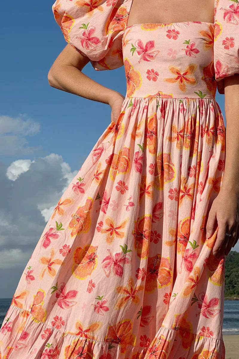 Lola Maxi Dress Spanish Hibiscus