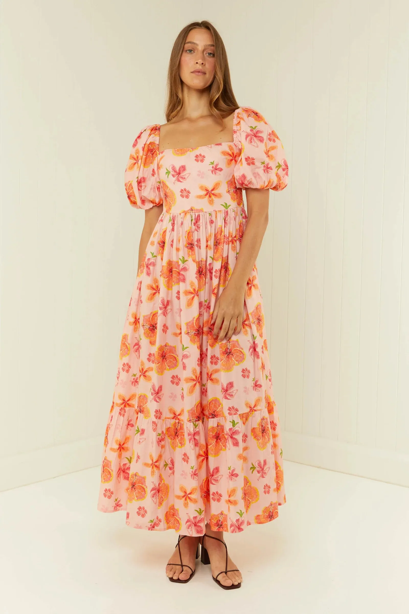 Lola Maxi Dress Spanish Hibiscus