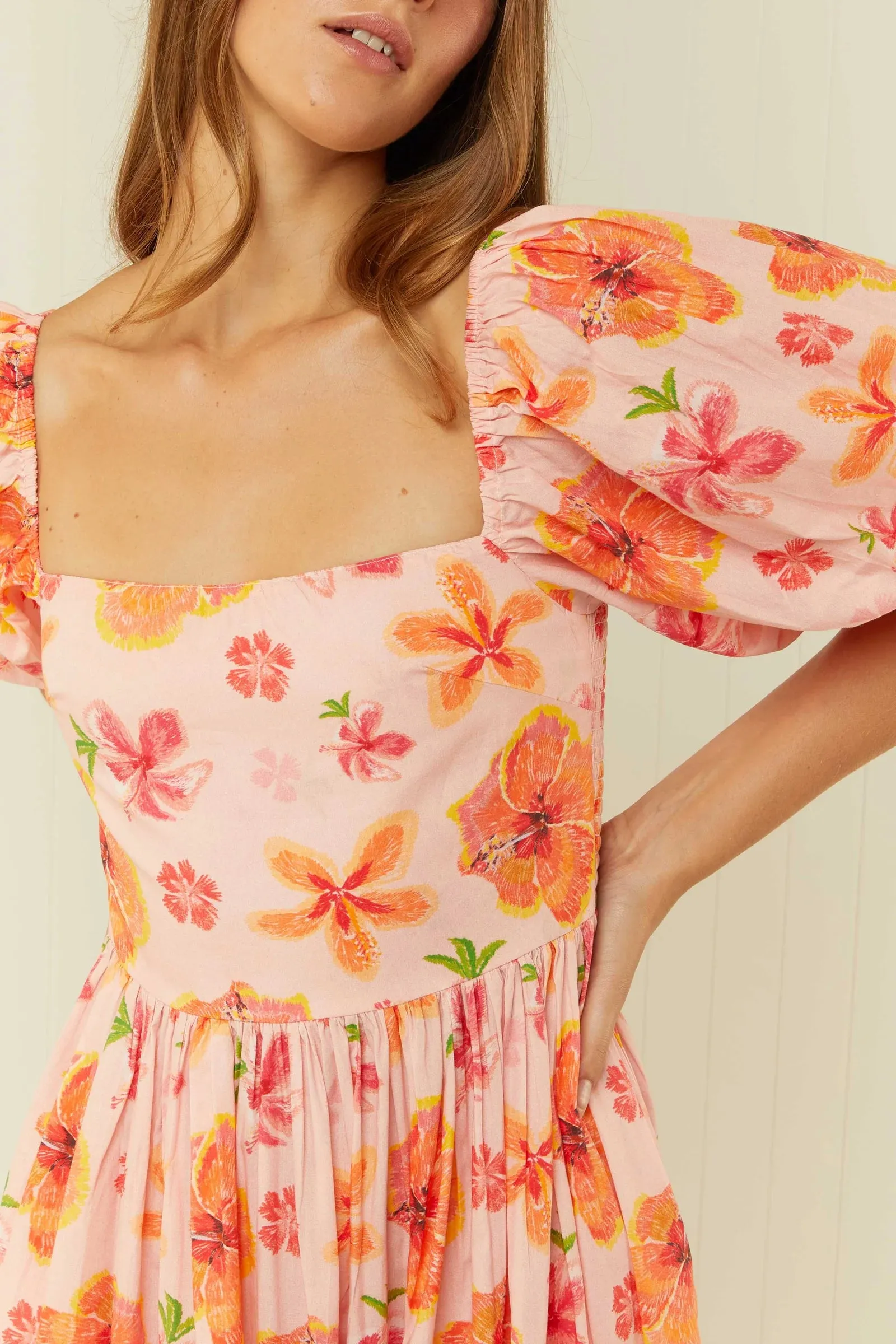 Lola Maxi Dress Spanish Hibiscus