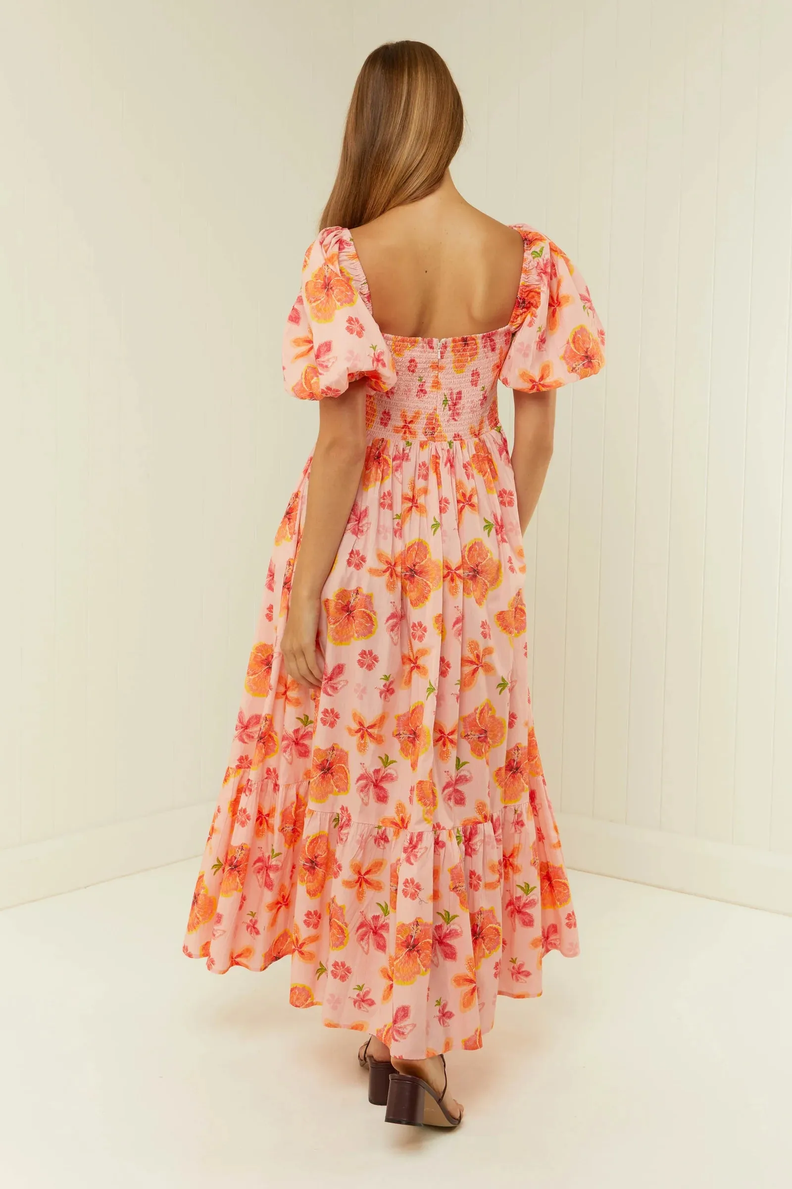 Lola Maxi Dress Spanish Hibiscus