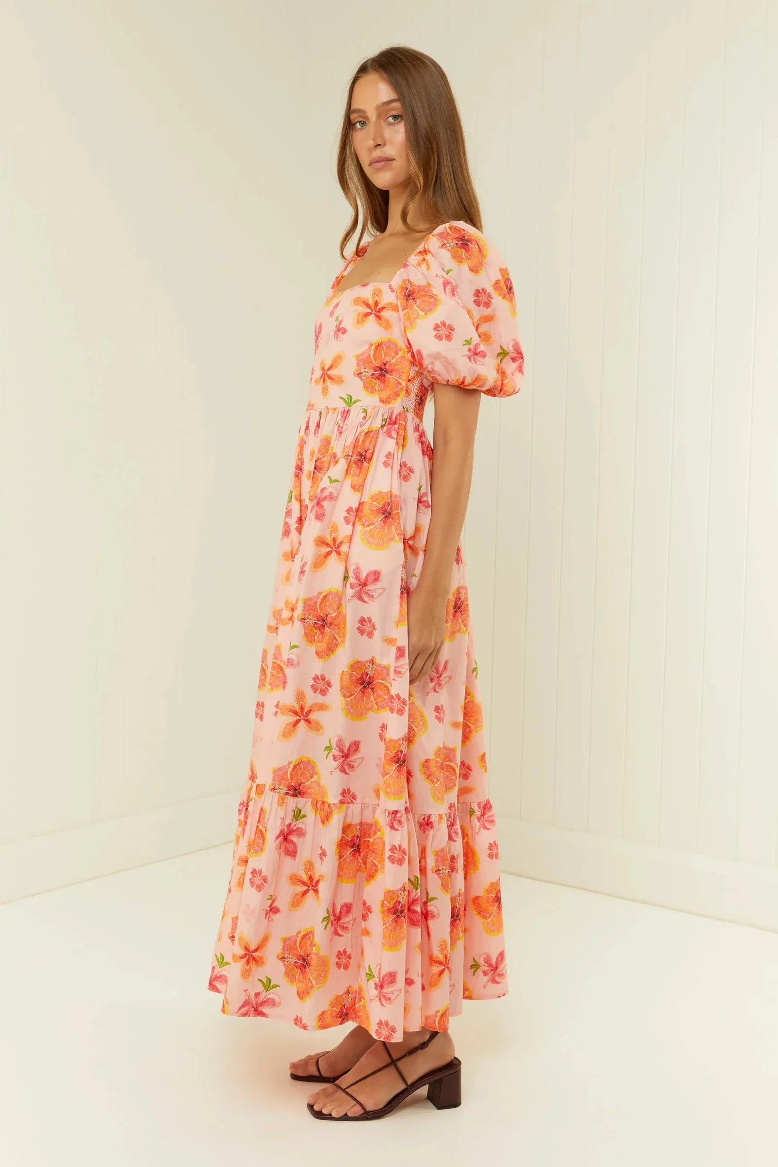 Lola Maxi Dress Spanish Hibiscus