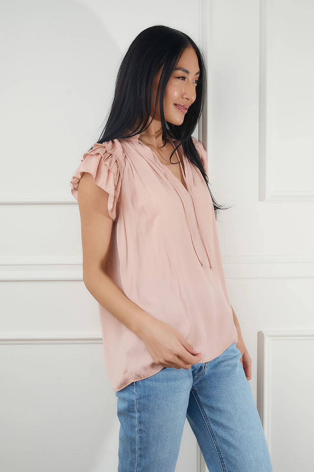 Love of Mine Satin Top-FINAL SALE