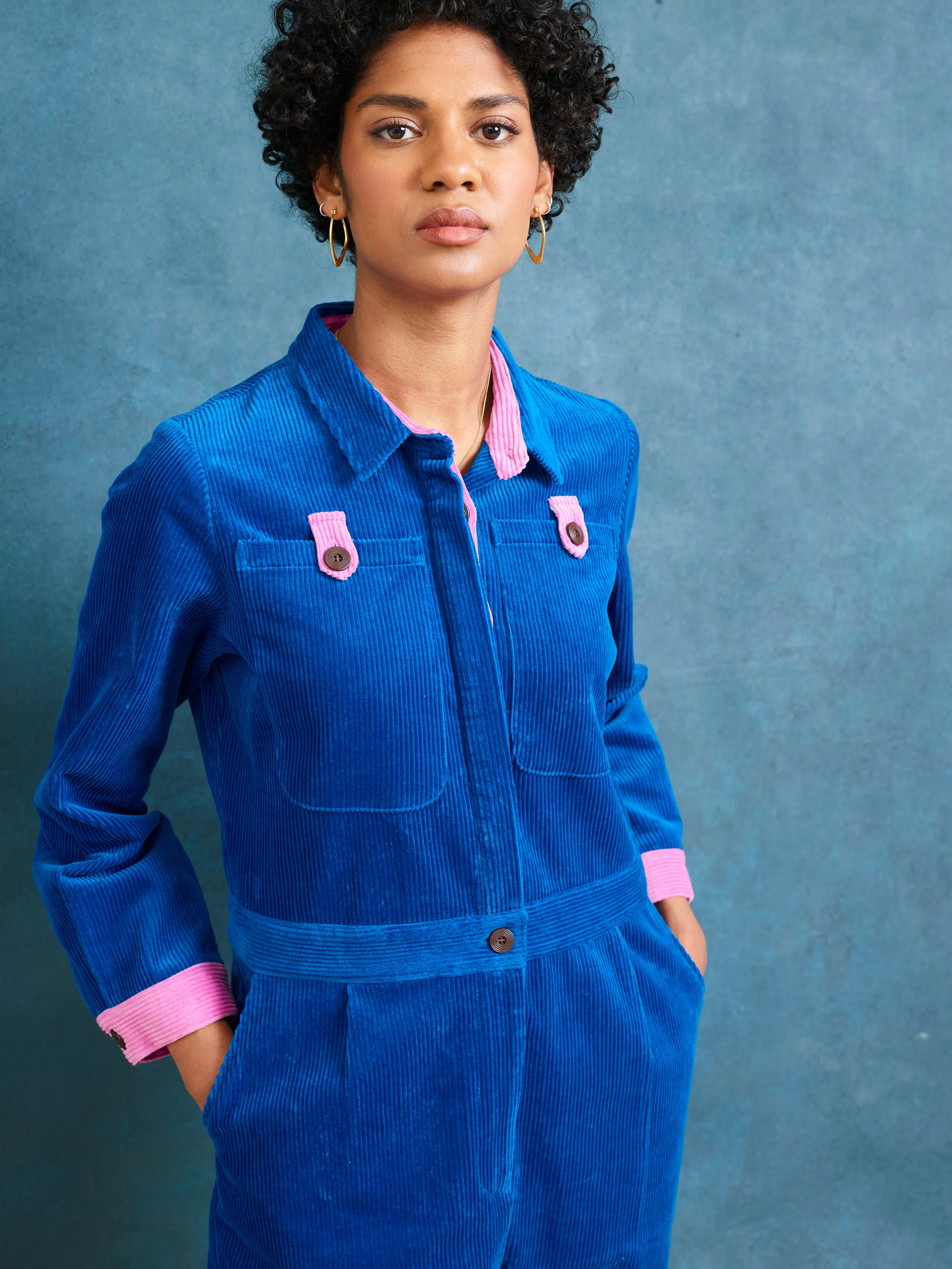 Lowie Cobalt Corduroy Boilersuit