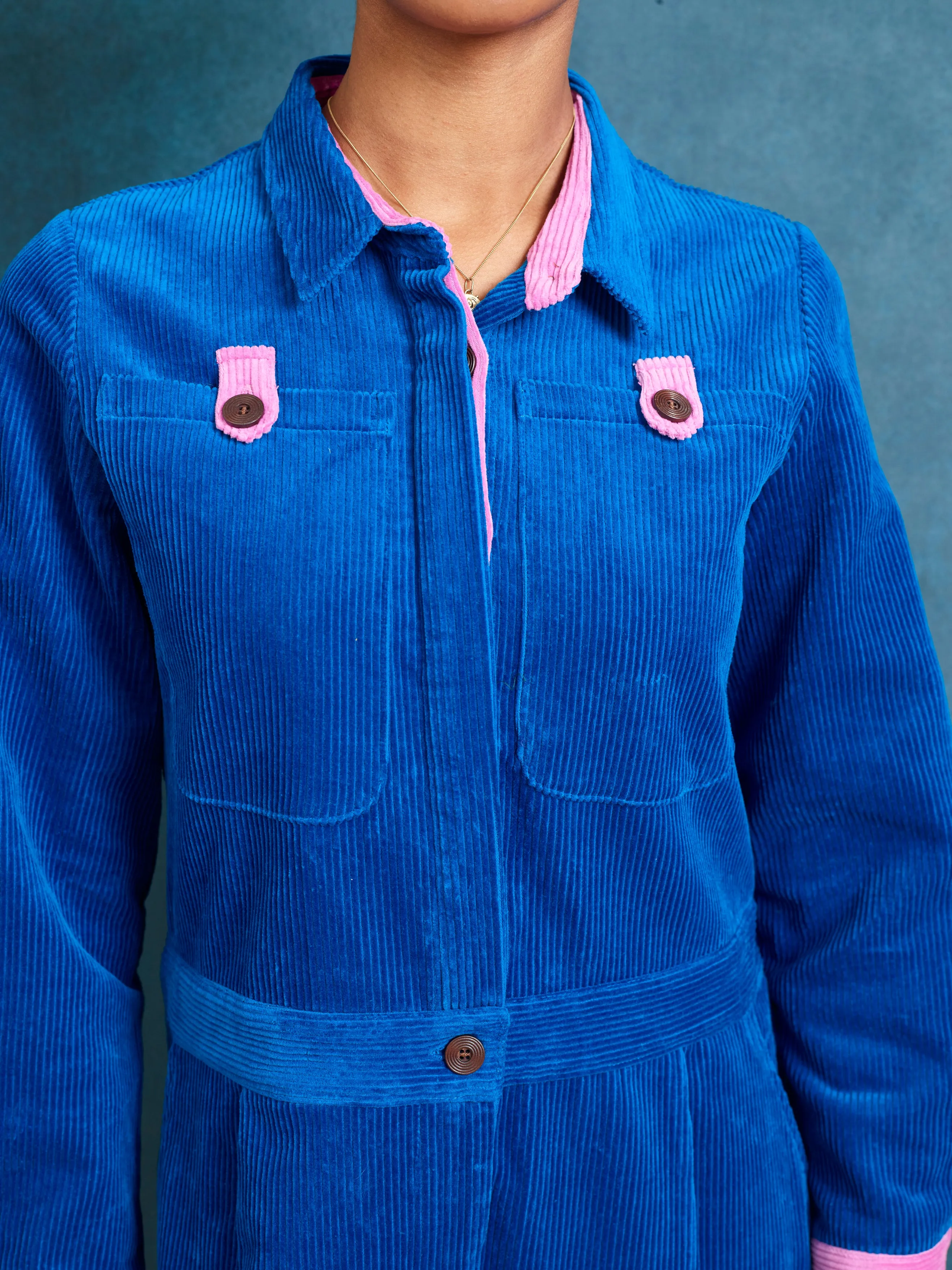 Lowie Cobalt Corduroy Boilersuit