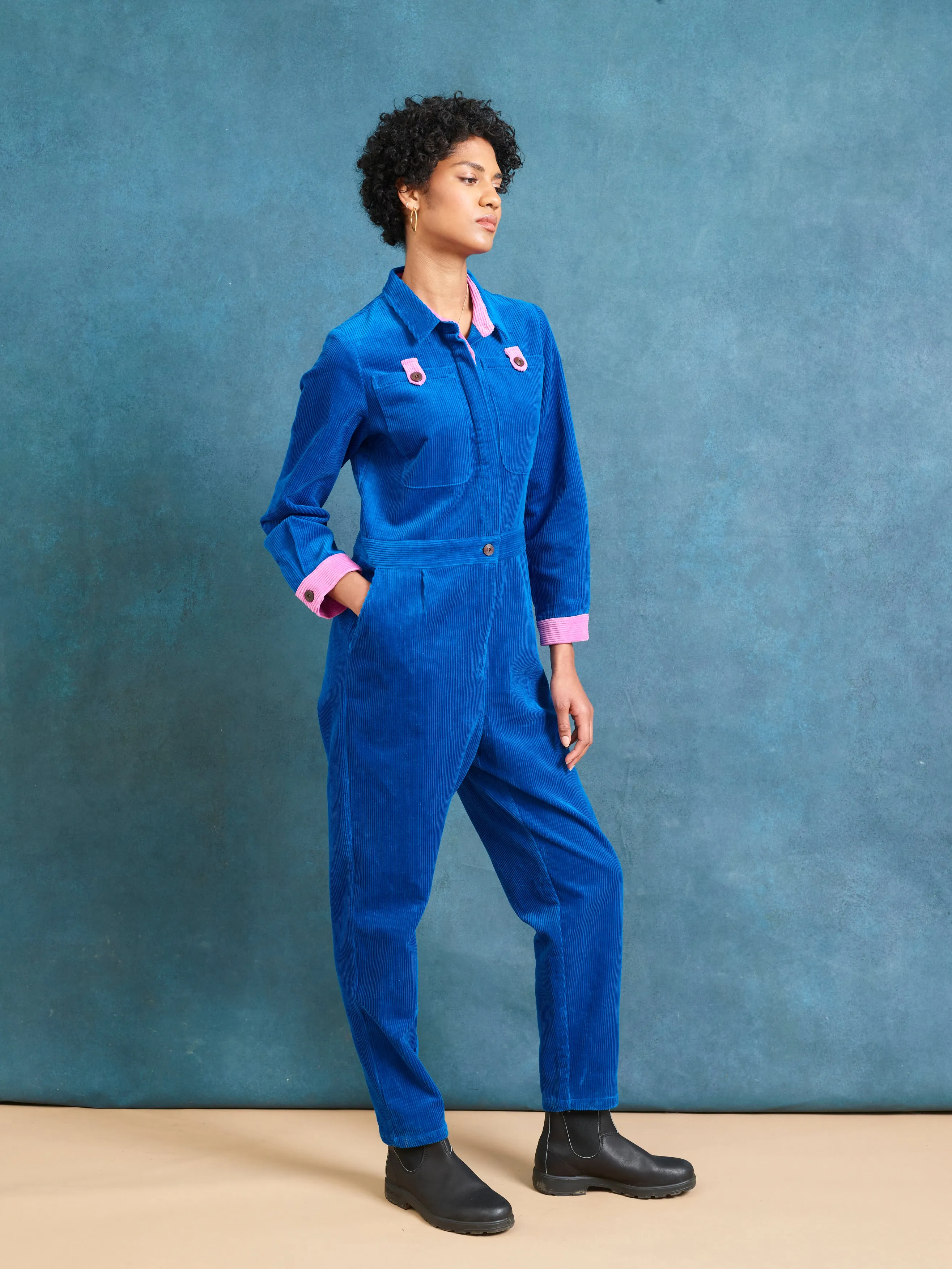 Lowie Cobalt Corduroy Boilersuit