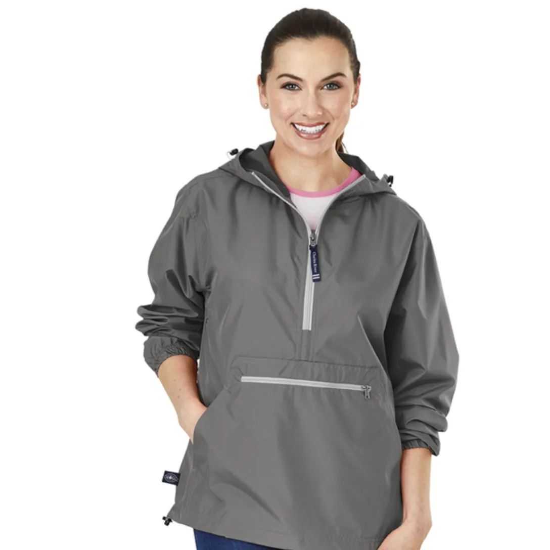 MONOGRAM GREY ADULT  RAIN PULLOVER