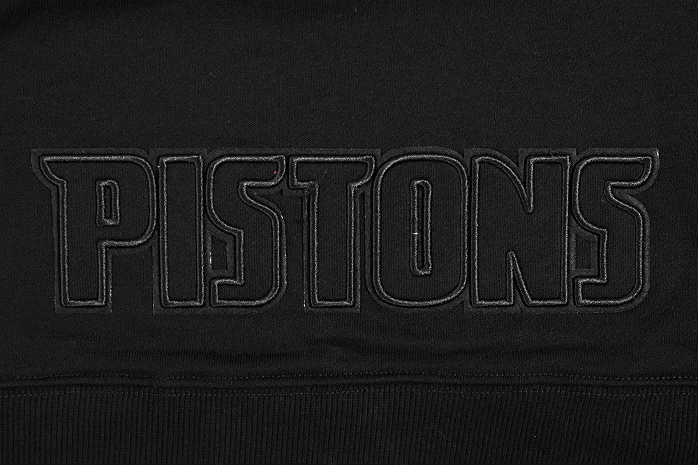 NBA DETROIT PISTONS NEUTRAL WOMEN'S CROPPED PO HOODIE (BLACK)