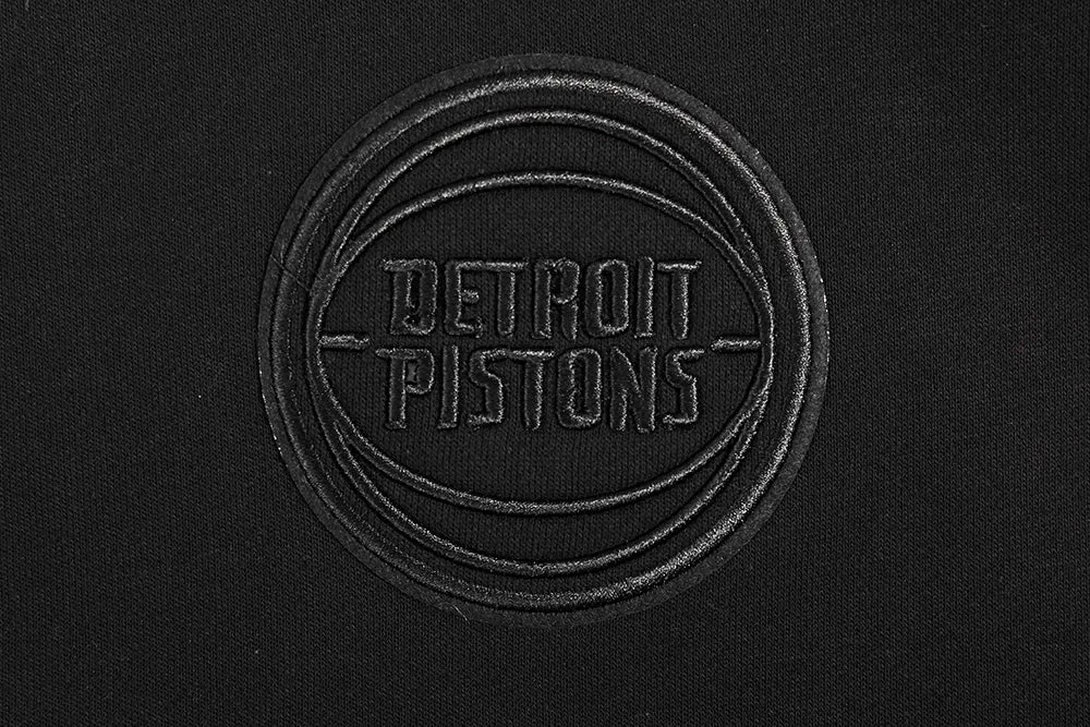 NBA DETROIT PISTONS NEUTRAL WOMEN'S CROPPED PO HOODIE (BLACK)