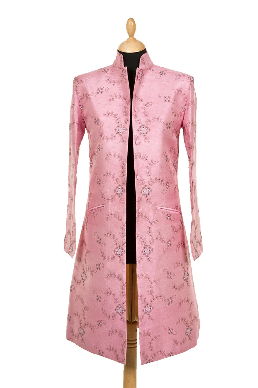 Nehru Coat in Vintage Rose