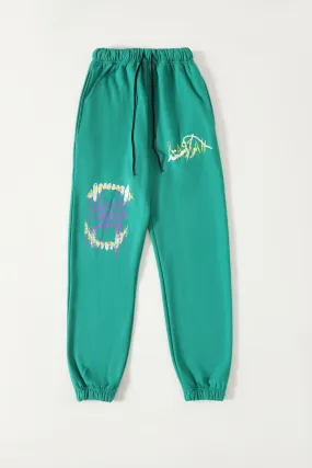 "THE INTROSPECTIVE VAMPIRE" SEA GREEN SWEATPANT