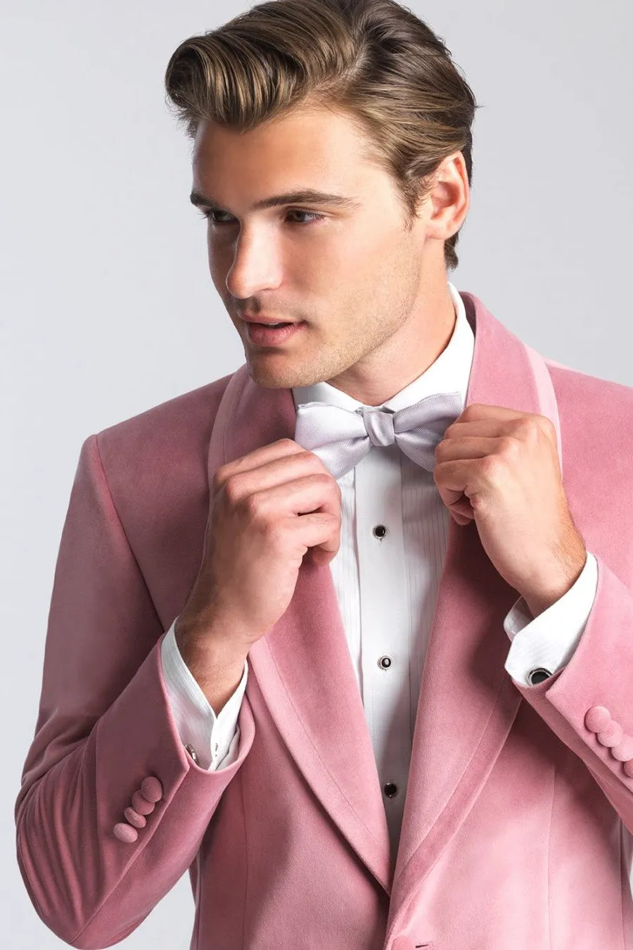 "Venice" Dusty Rose Velvet Dinner Jacket (Separates)