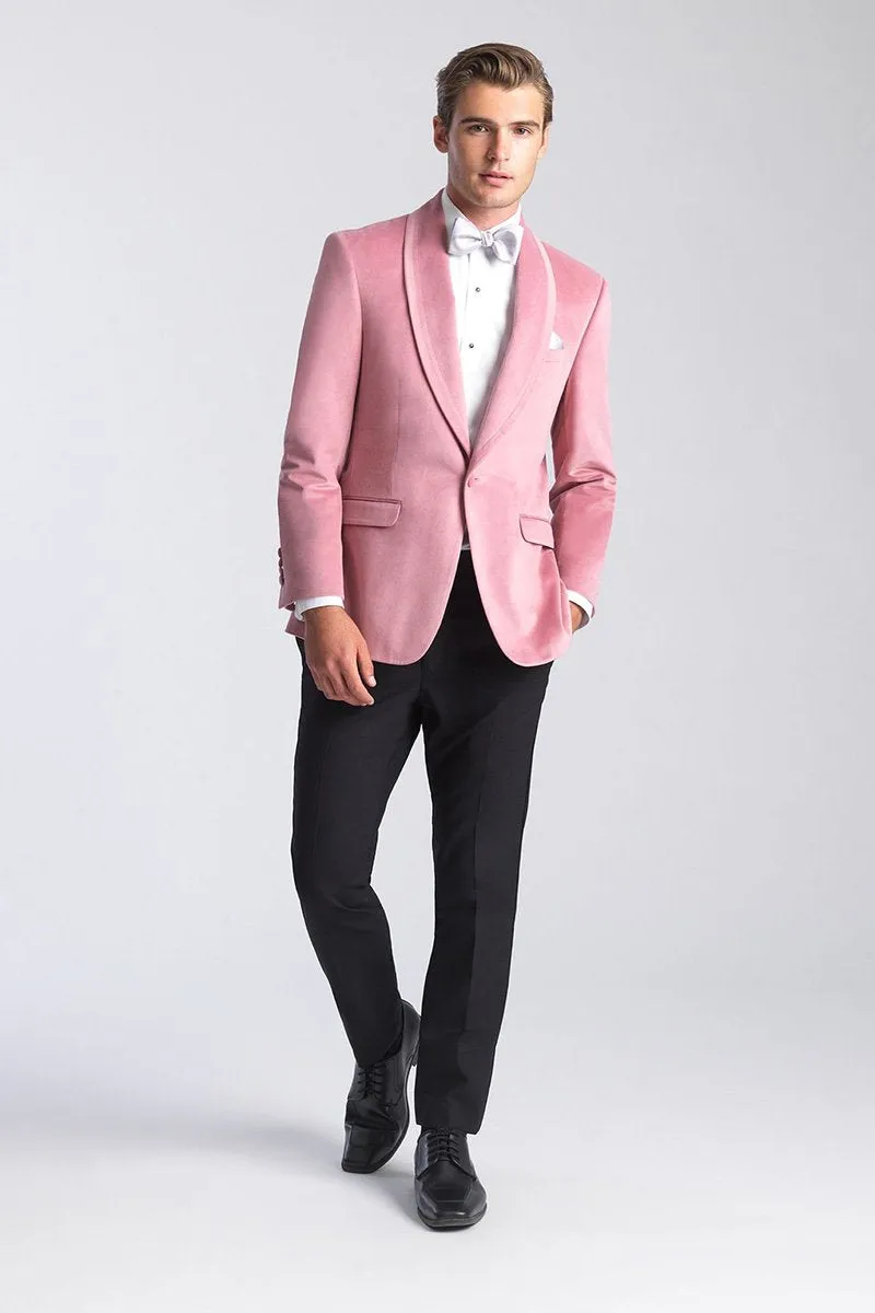 "Venice" Dusty Rose Velvet Dinner Jacket (Separates)