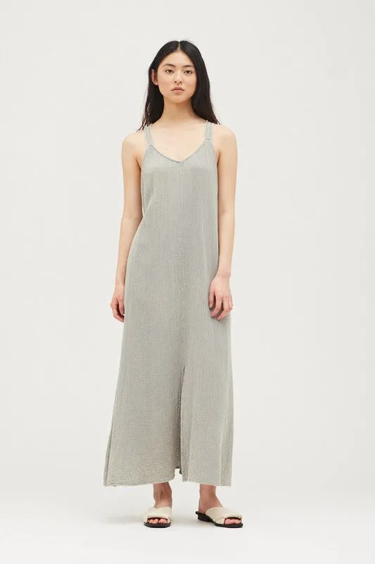 RAW EDGE CROSS BACK STRAP MAXI