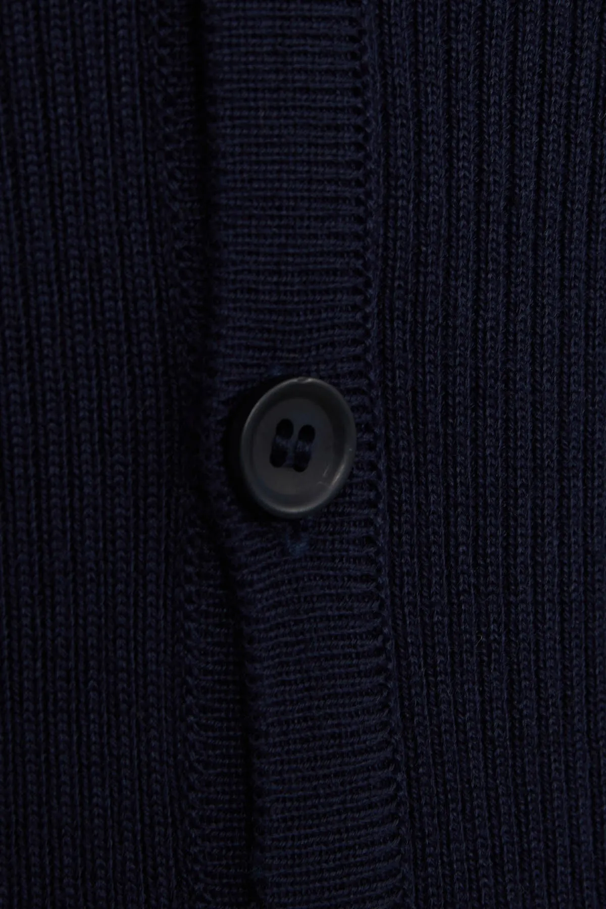 Regular Fit Navy Wool Blend Cardigan