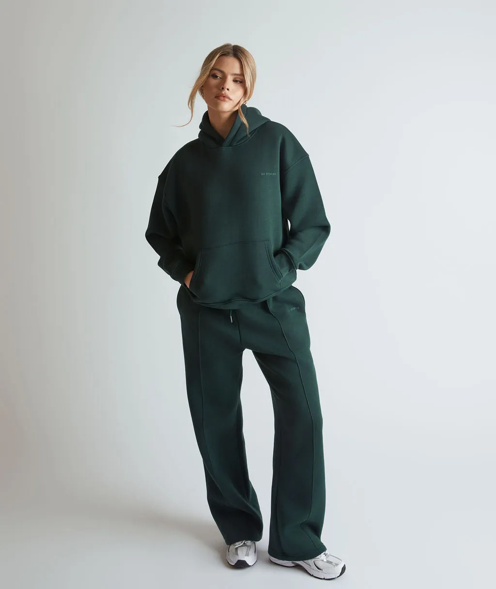 Relaxed Hoodie - Forest Green