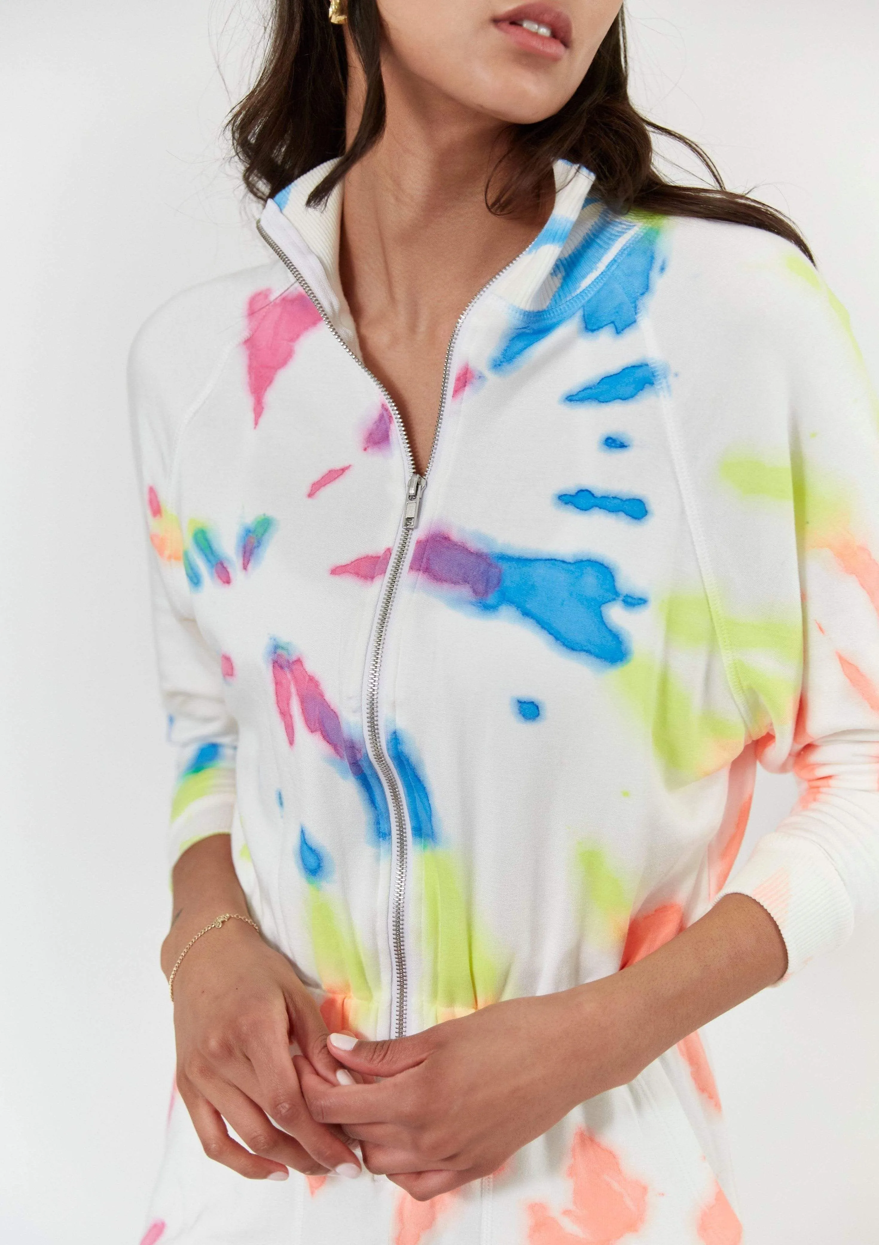 Restore Soft Terry Jumpsuit - Neon Tie Dye