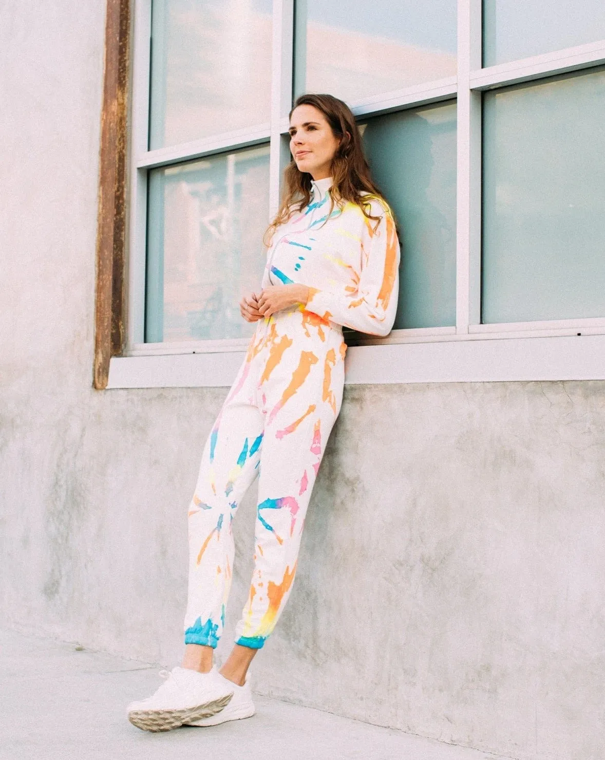 Restore Soft Terry Jumpsuit - Neon Tie Dye