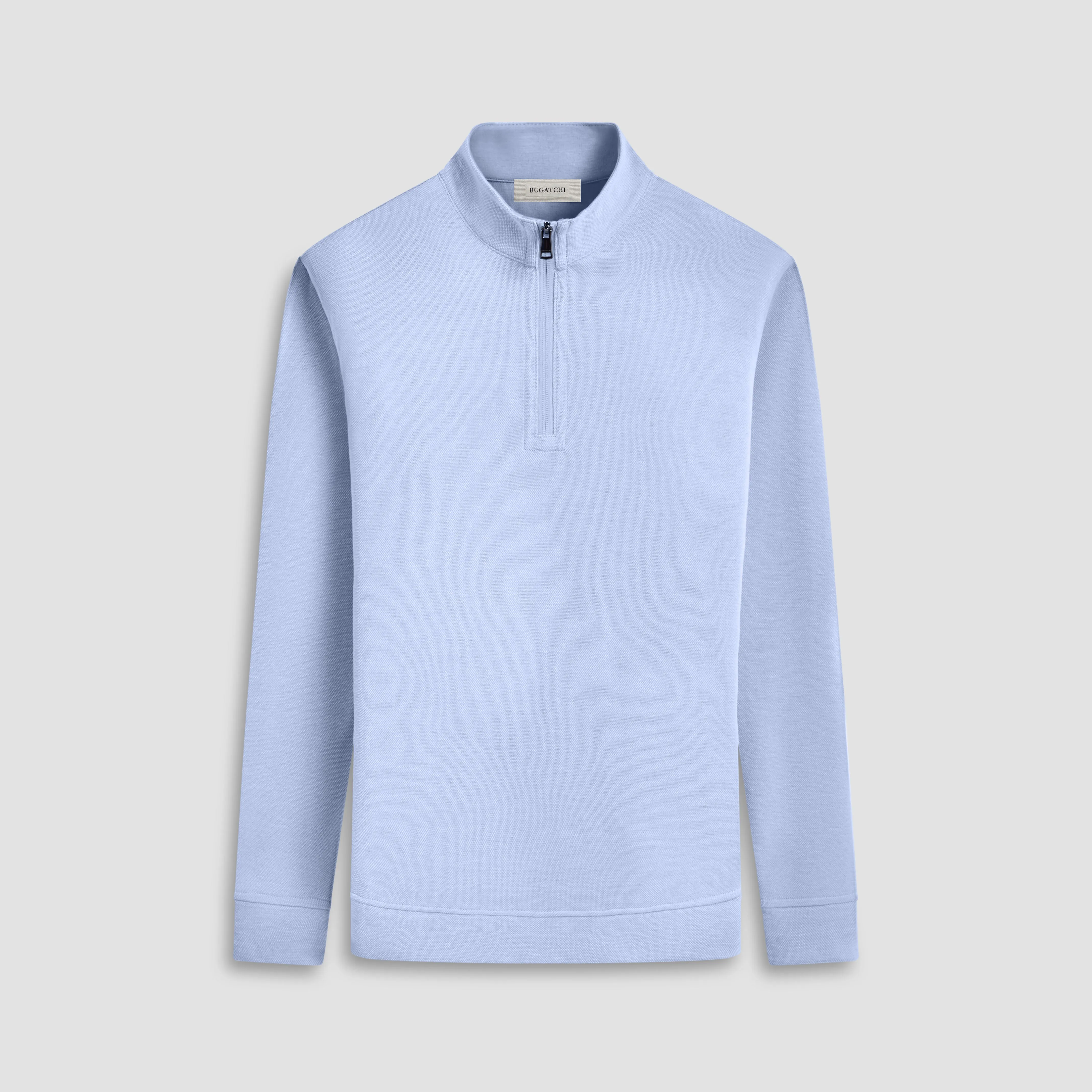 Reversible Pique/Fishermen Knit Quarter-Zip Pullover