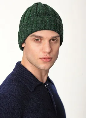 Ribbed Hat - Bottle Green - Fisherman Out of Ireland