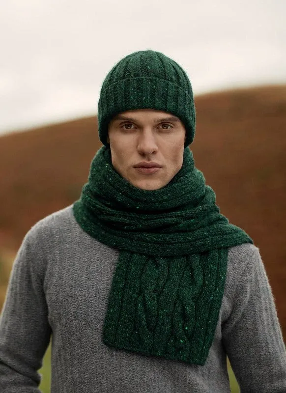 Ribbed Hat - Bottle Green - Fisherman Out of Ireland