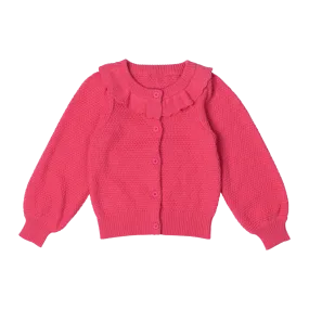 ROCK YOUR KID HOT PINK KNIT CARDIGAN