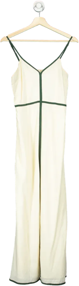 Sancia Cream Tori V-Neck Maxi Dress  UK S