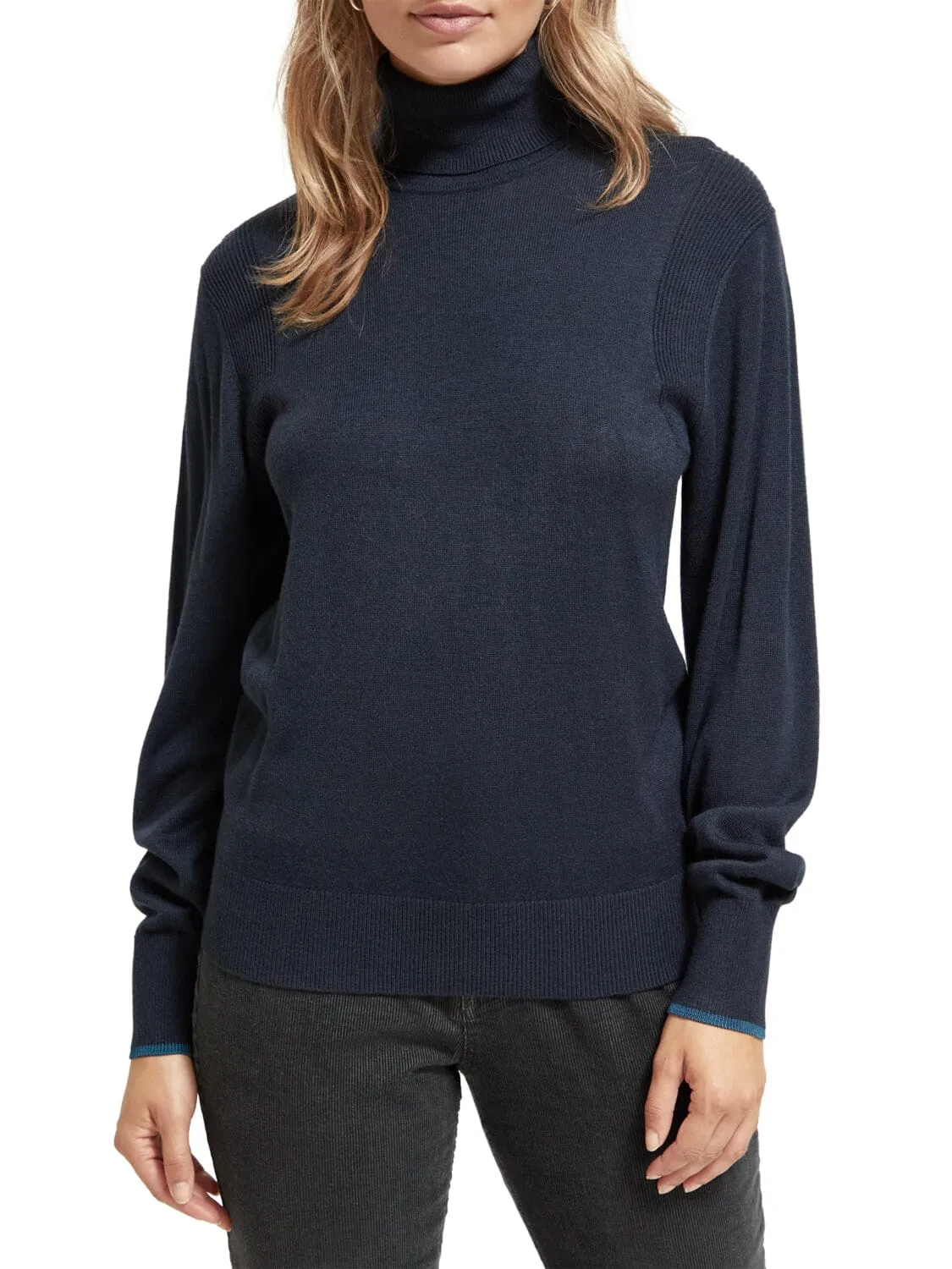 Scotch & Soda Rolled Neck Pullover- Night