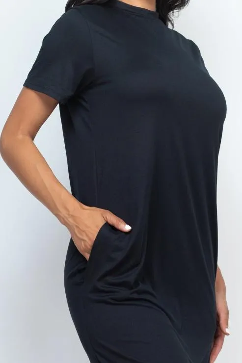 Side Pocket Tee Dress