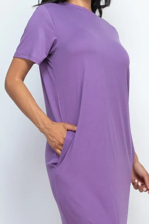 Side Pocket Tee Dress