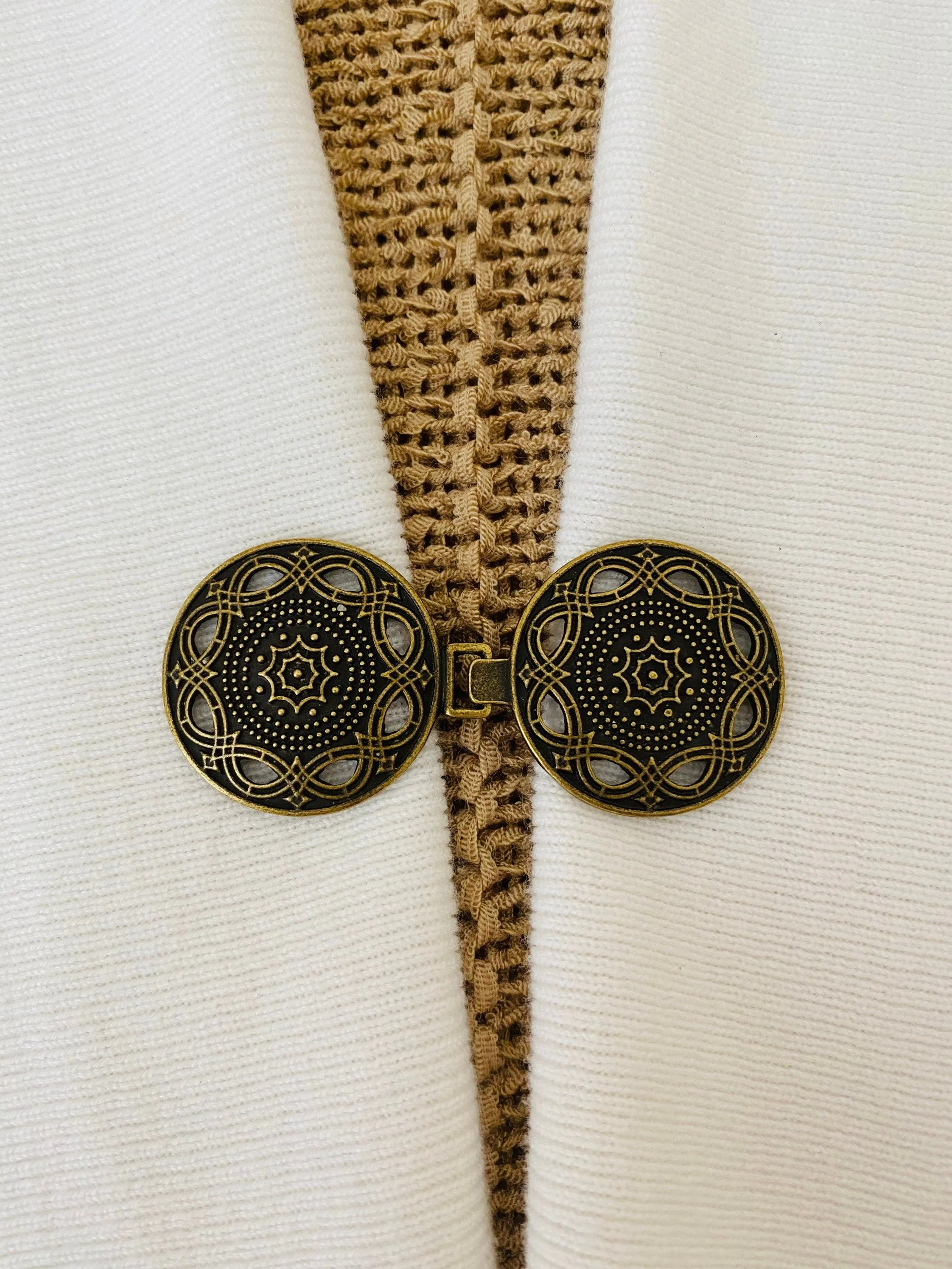 Sweater Clips Bronze Medallion Celtic Sweater Clip Cardigan Clasp Kimono Clips Gift Gifts for Her by Fabulici