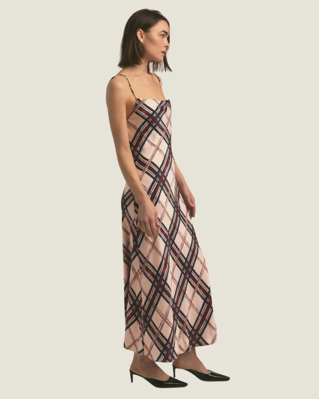 The Kaia Plaid Maxi Dress