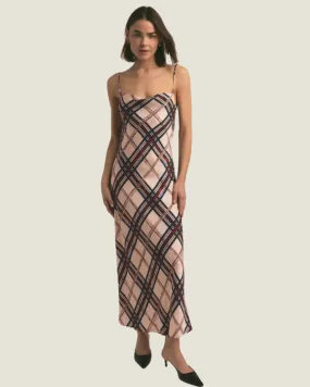 The Kaia Plaid Maxi Dress