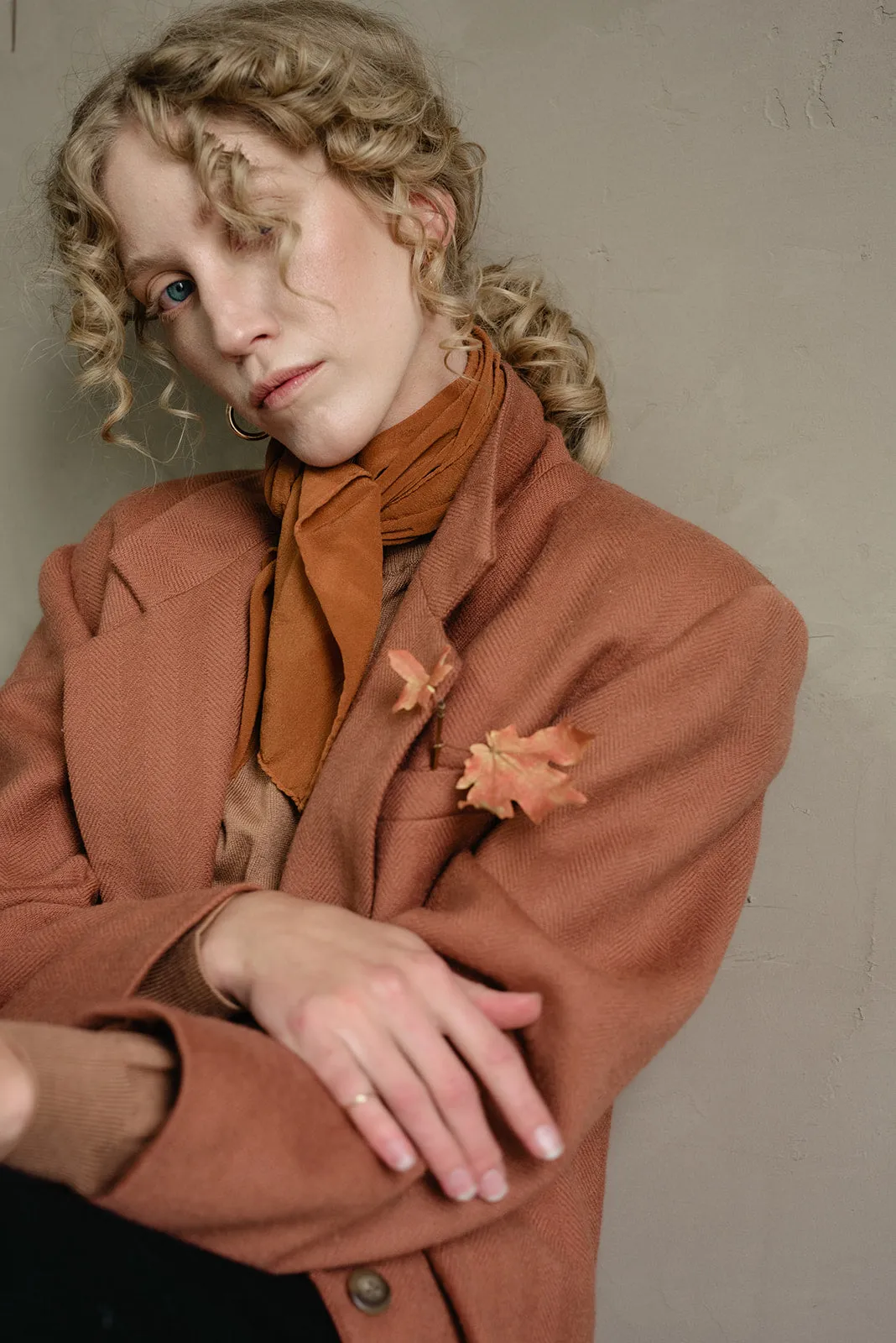 'The Scout' Washable Silk Scarf in Rust