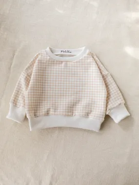 Tiny Checkers Baby Crewneck Sweater