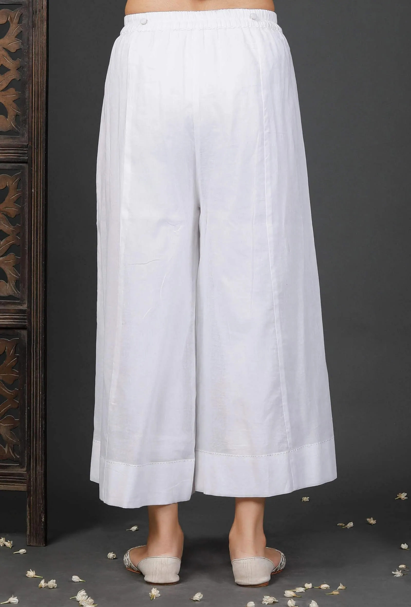 White Cotton Culottes