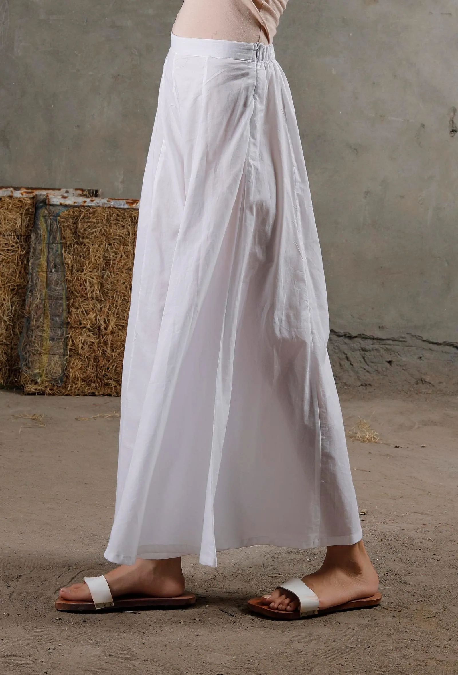 White Cotton Culottes