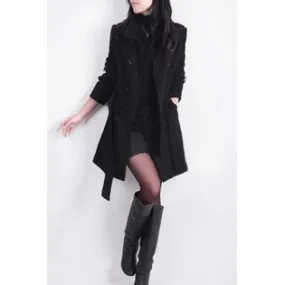 Women Slim Fit Button Closue Full Seeve Autumn & Winter Coat - WCT29107