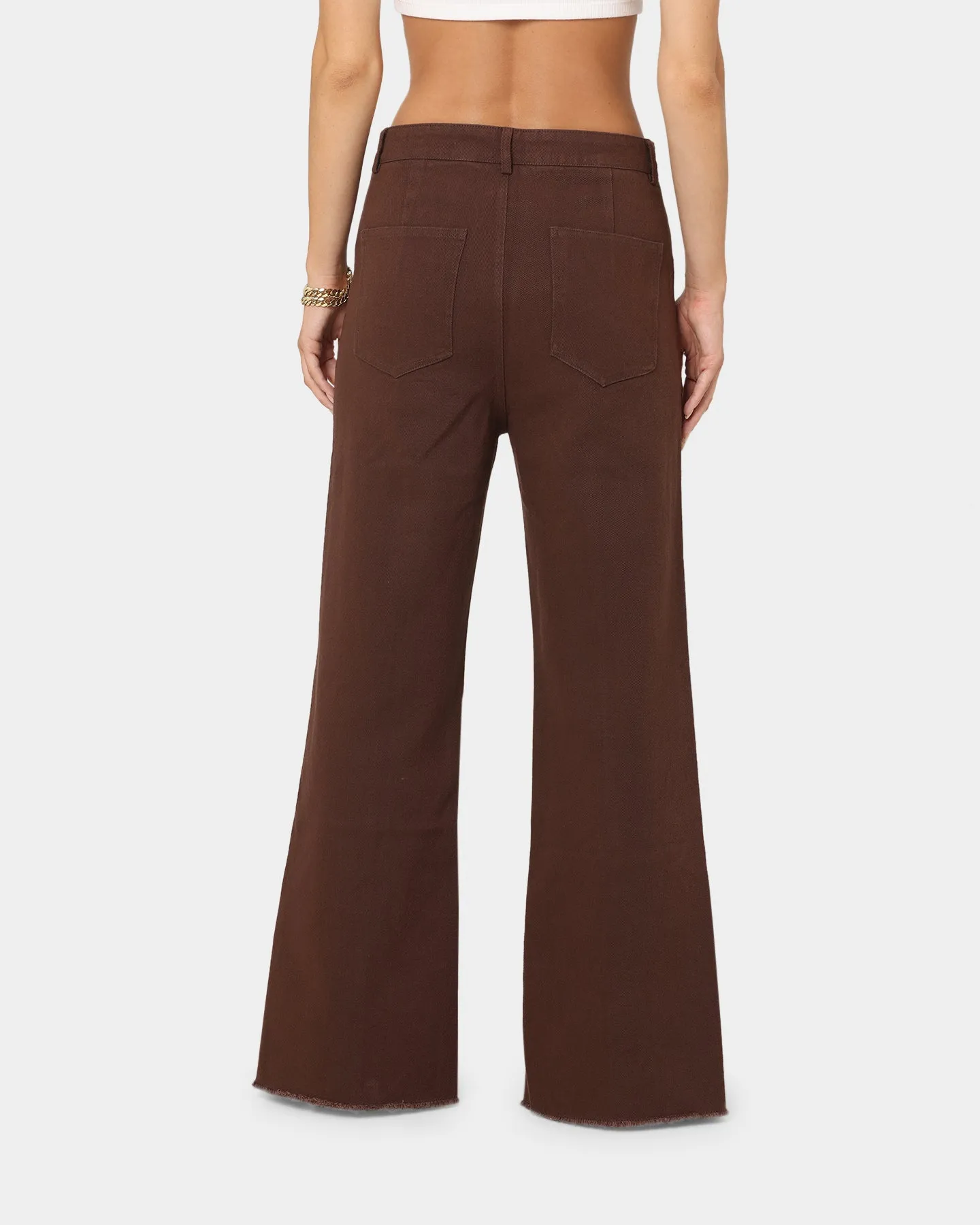 XXIII Women's Siobhan Seam Split Pants Brown