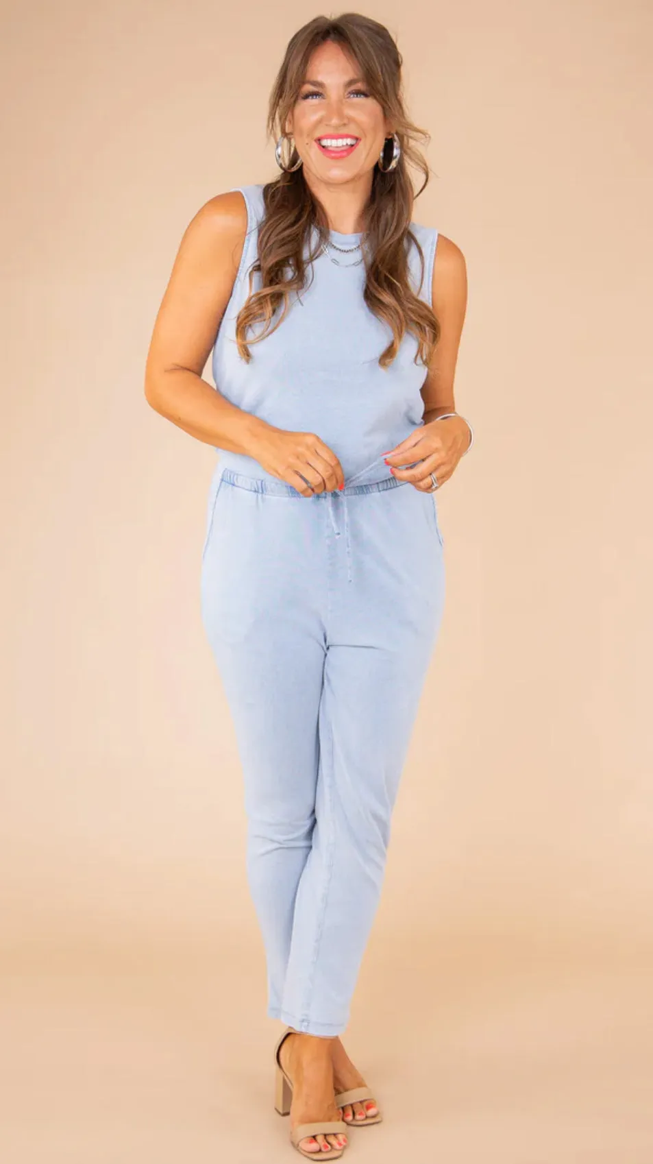 ZSUPPLY RAIN KNIT DENIM JUMPSUIT